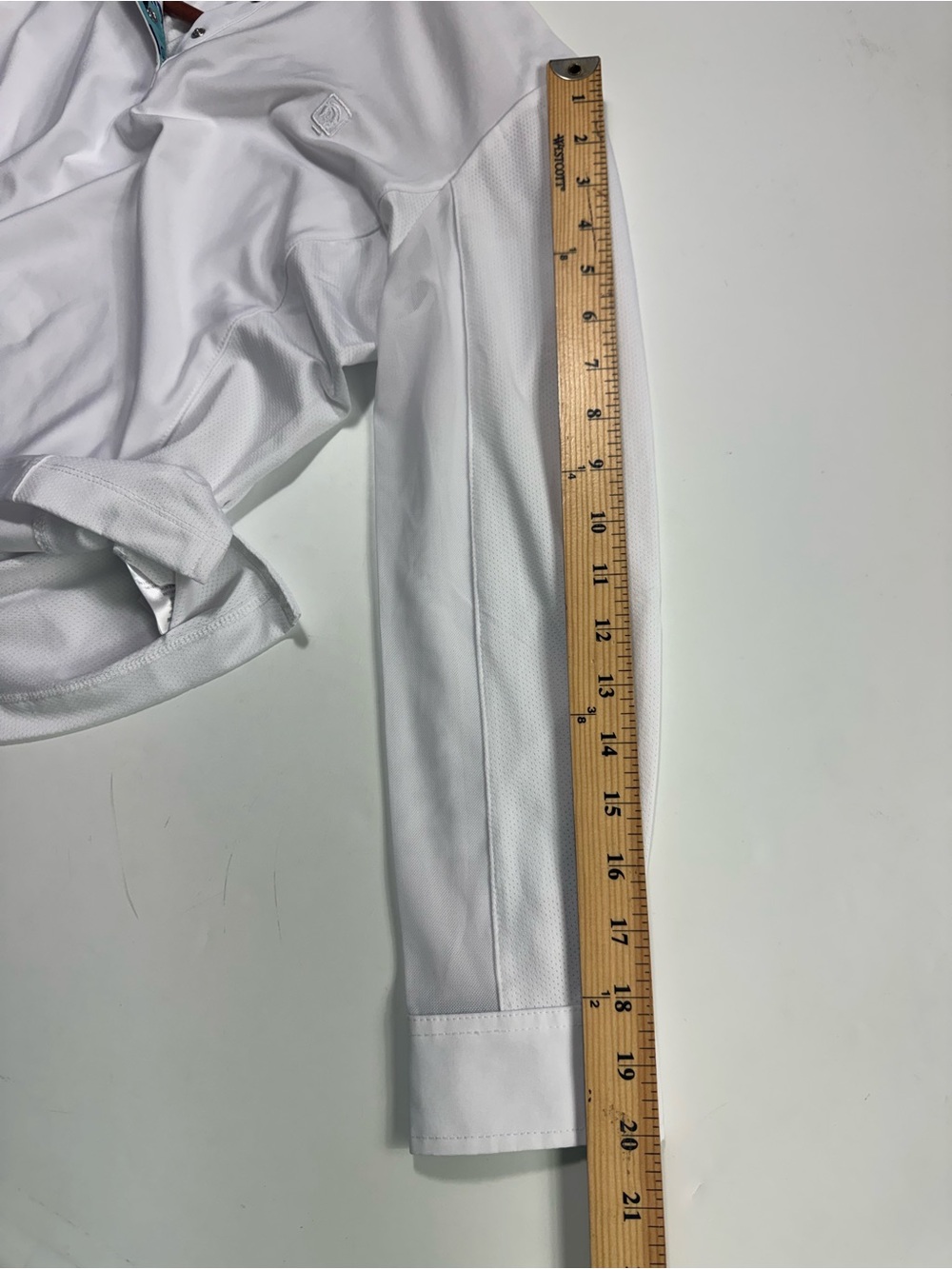 ROMFH Equestrian Chill Factor Long Sleeve Show Shirt XL White Horse Print Collar - Picture 13 of 16